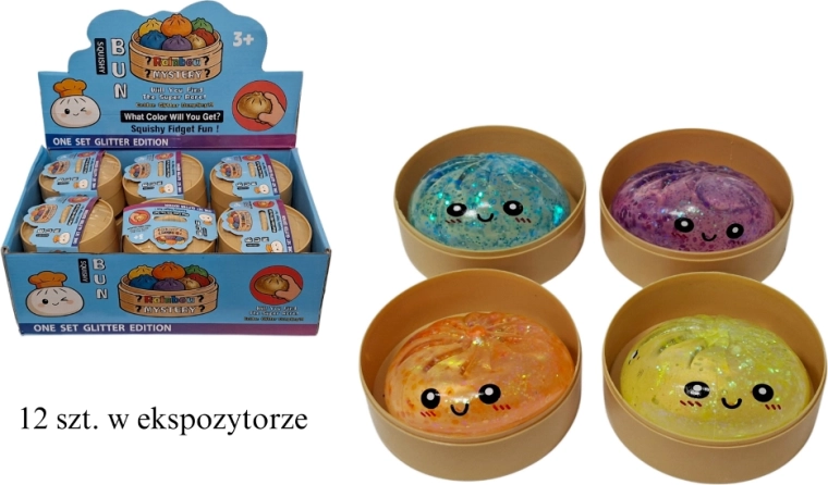 Perniță antistres gelatinoasă, extensibilă, de strâns (tip „pierożek”)
