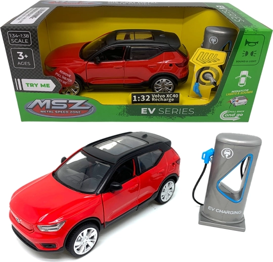Model metalic 1:32 Volvo XC40 Recharge cu lumini și sunete