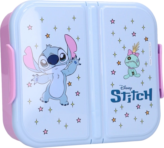 Cutie pentru gustări Disney Stitch Eat Yum Repeat cu 3 compartimente 15 × 18 × 5 cm