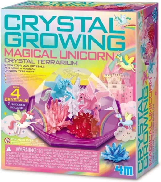 Set educațional pentru cultivarea cristalelor – terariu cu unicorni