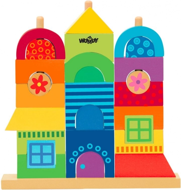 Jucărie din lemn colorată - Casa Mea
