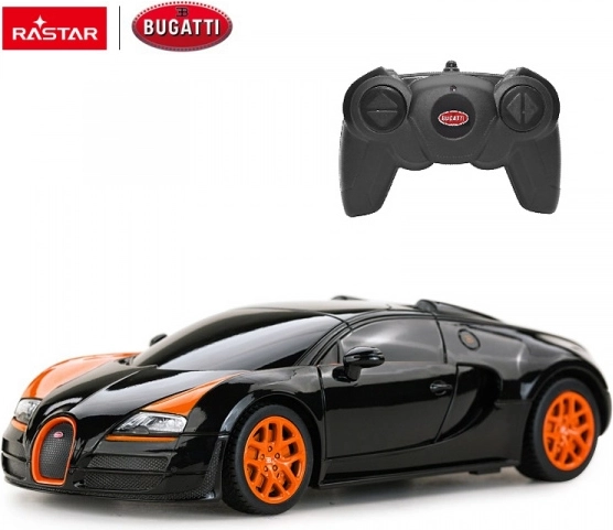 Mașină R/C Bugatti Grand Sport Vitesse neagră la scara 1:24