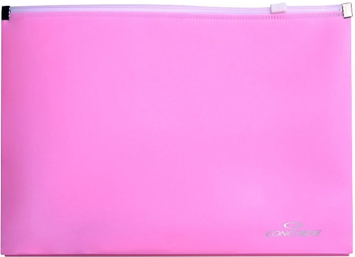 Dosar cu fermoar A5 roz pastel CONCORDE