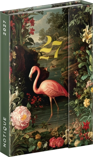 Notique agendă săptămânală magnetică flamingo 2027 (11 × 16 cm)