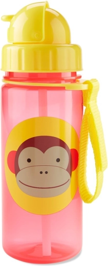 Cană Skip Hop Zoo cu pai, maimuță, 385 ml