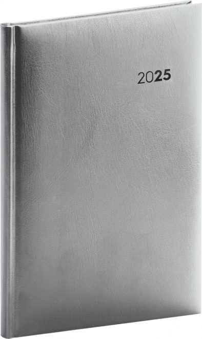 Agendă săptămânală Notique Balacron 2025 argintie 15 × 21 cm