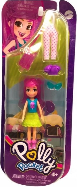 Păpușă Polly Pocket – set mic de modă cu hăinuțe și accesorii