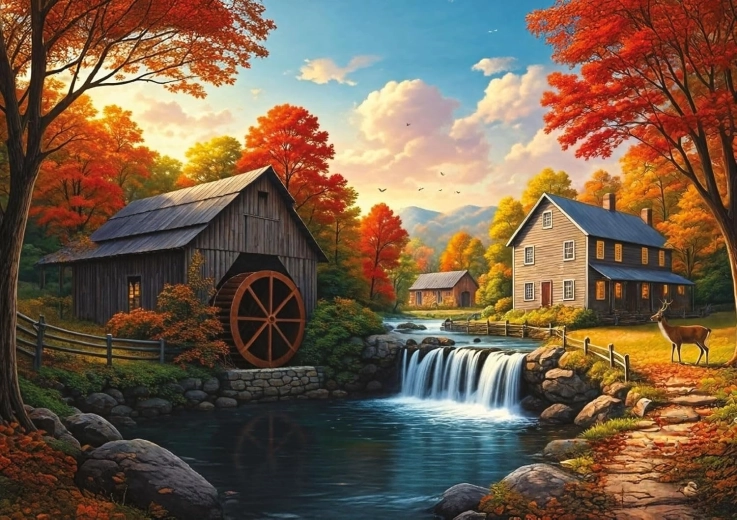 Puzzle cerb la deversor 1000 piese