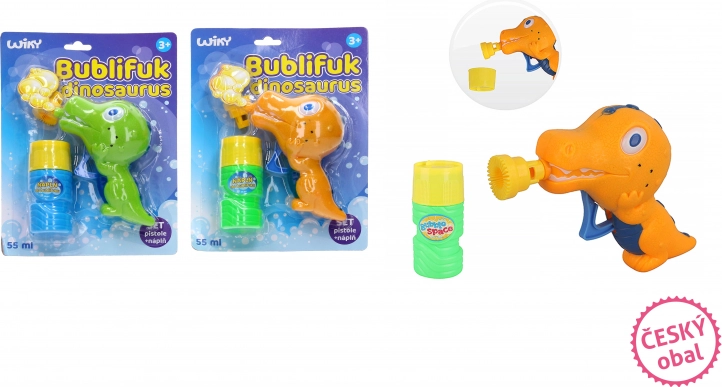 Baloane de săpun în formă de dinozaur 55 ml – Ambalaj în limba cehă