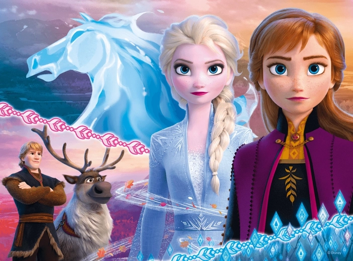 Puzzle 30 piese - Curajul surorilor - Disney Regatul de Gheață 2