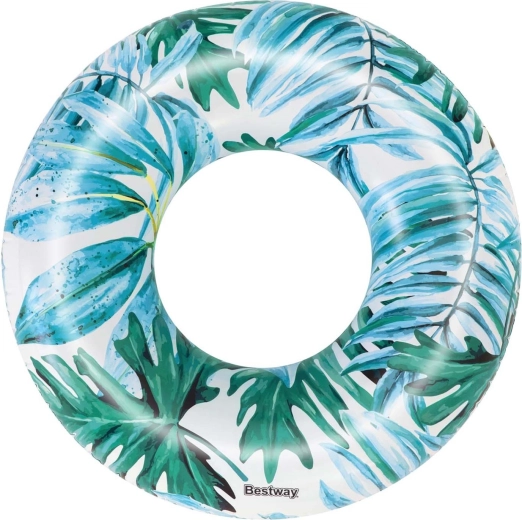 Colac gonflabil 119 cm BESTWAY cu model tropical de frunze
