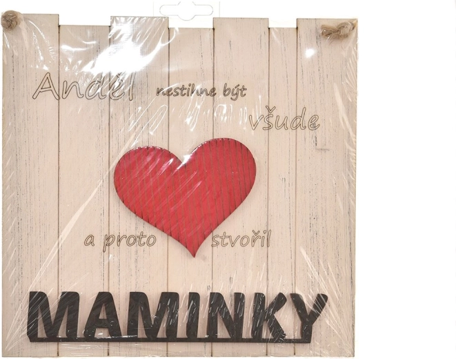 Plăcuță din lemn „Mămici…” 21 × 21 cm