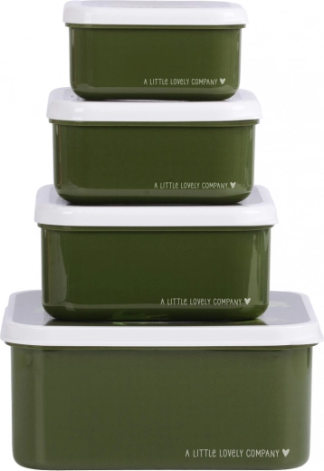 Set de patru cutii pentru gustări A Little Lovely Company – Crocodil