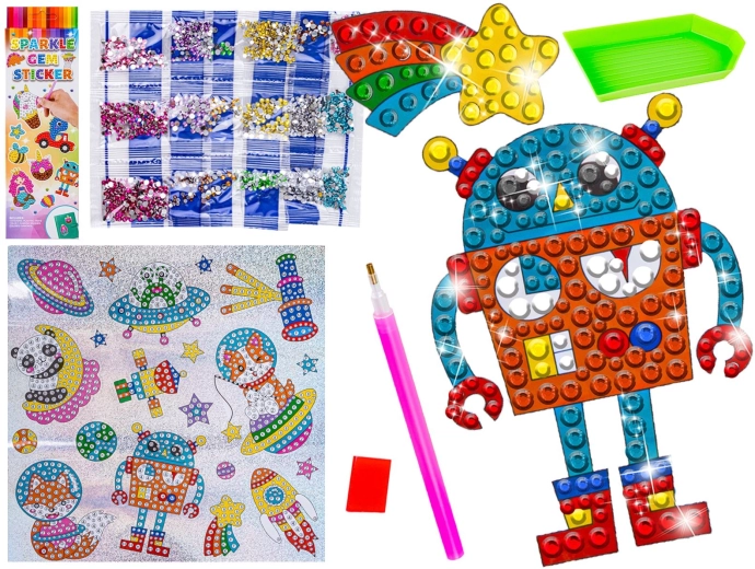 Mozaic cu diamante – autocolante spațiu, set 20 buc