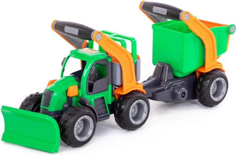 Tractor GripTruck cu lamă de deszăpezire și remorcă