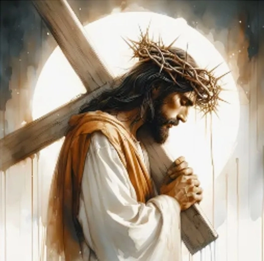 Pictură cu diamante Iisus – drumul crucii 30 × 40 cm