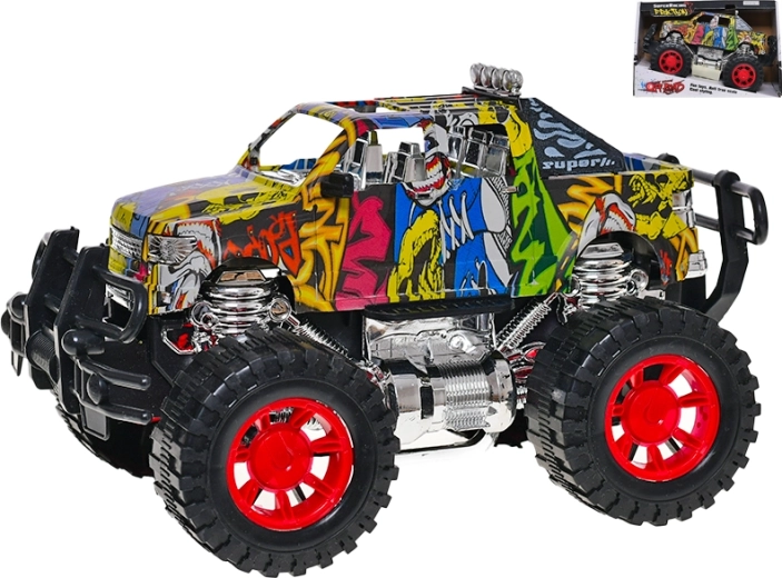 Mașină off-road cu design graffiti 24 cm cu mecanism inerțial