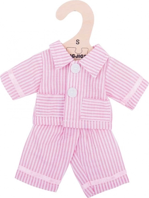 Pijamă roz pentru păpuși Bigjigs Toys 28 cm