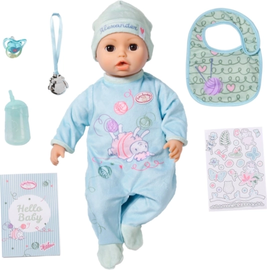 Păpușă interactivă Baby Annabell Alexander, 43 cm