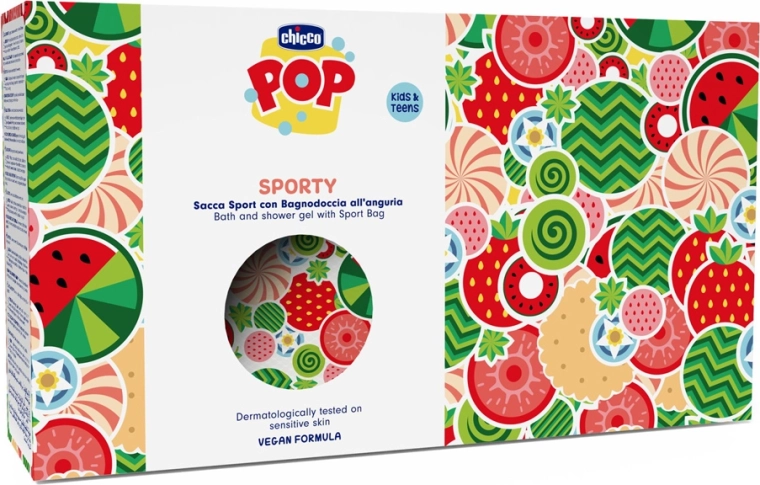 Chicco POP gel de duș și baie Watermelon splash 300 ml cu husă sport