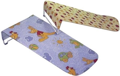Șezlong de baie pentru bebeluși 50 × 26 cm, husă textilă, mix de decoruri