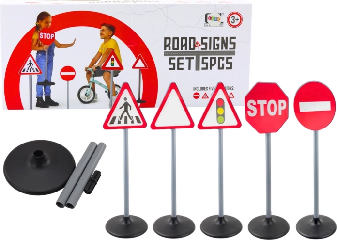 Set de indicatoare rutiere pentru învățare 5 buc 70 cm