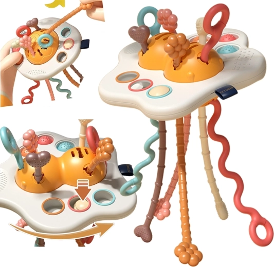 woopie baby jucărie senzorială montessori ufo – inel pentru dentiție și zornăitoare