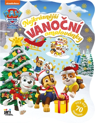 Cărți de colorat de Crăciun cu autocolante Patrula Cățelușilor