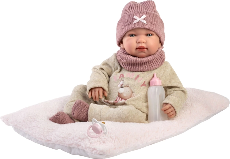 Llorens New born păpușă realistă bebeluș cu sunete 44 cm