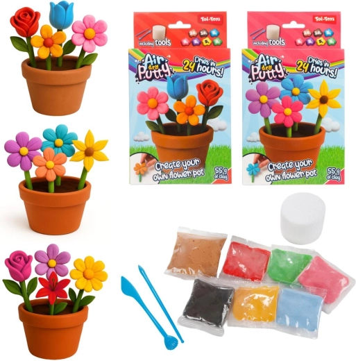 Set creativ pentru realizarea unei flori din pastă modelatoare