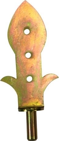 Mâner decorativ pentru balamaua porții Zn galben Țăran/Țărancă