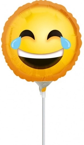 Balon folie cu emoticon zâmbitor mini - 1 bucată