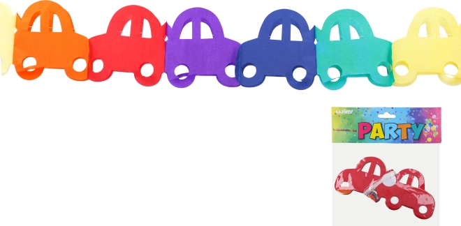 Ghirlandă colorată cu motiv de automobil