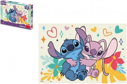 Puzzle Dino Stitch și Angel 24 piese