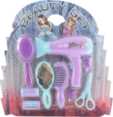 Set pentru copii cu uscător de păr pe baterii și accesorii de coafor