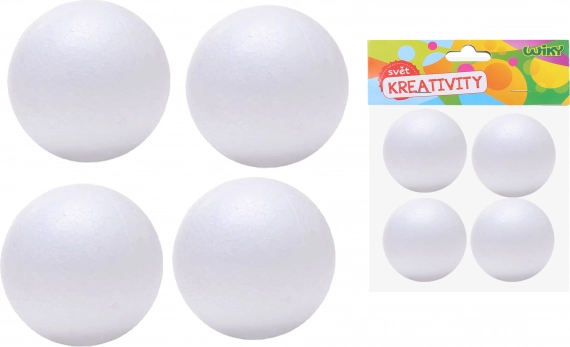Bile decorative din polistiren 7 cm, 4 buc
