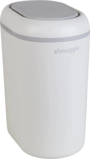 Shnuggle Eco Touch coș pentru scutece alb/gri