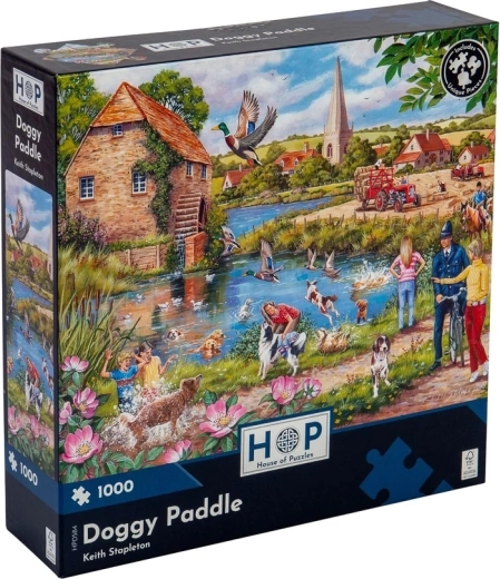 House of Puzzles Puzzle Înotul câinilor, 1000 de piese