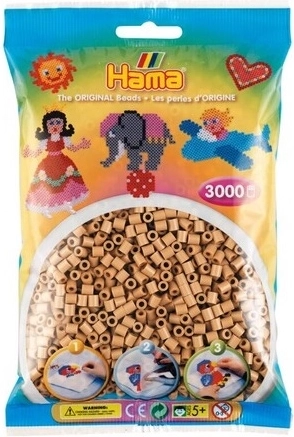 Mărgele de călcat Hama midi – maro stejar, 3000 buc.
