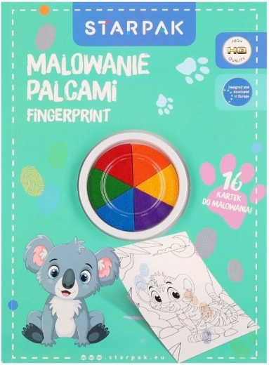 Vopsele pentru degete cu planșe de colorat cu animăluțe