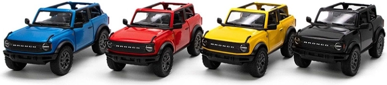 Model metalic Ford Bronco 2022 cu mecanism pull-back