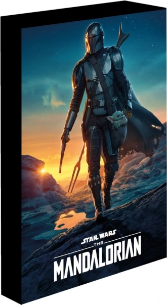 Tablou LED iluminat 30x40 cm Mandalorian