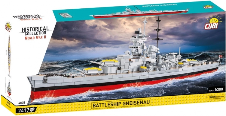 Set de construcție COBI Colecția Istorică – cuirasatul GNEISENAU 1:300