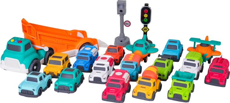 Set bogat de vehicule din bioplastic