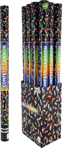 Confetti multicolore cu lansare în tub de 78 cm - 1 bucată