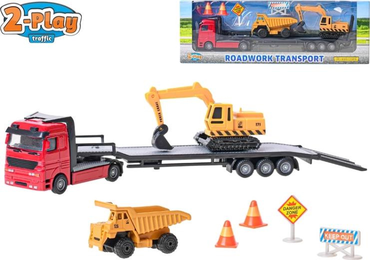 Încărcător de construcții 2-Play Traffic 25 cm – metal și plastic, rulare liberă