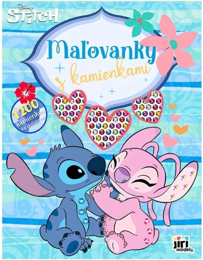 Caiet de colorat cu pietricele Lilo & Stitch