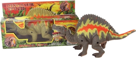 Dinozaur care merge cu lumini și sunete, 33 cm