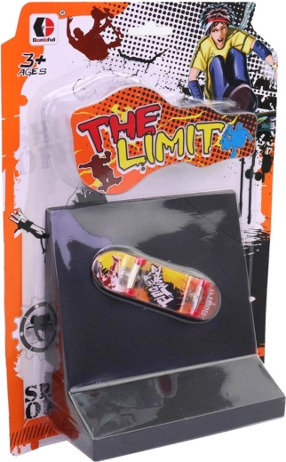 Set skateboard de degete (fingerboard) cu rampă – 1 bucată