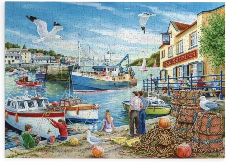 Puzzle House of Puzzles Taverna din port cu 500 de piese mari